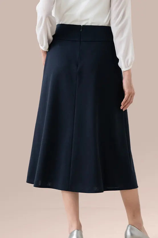 Double Jersey: Mid-Calf A-Line Skirt