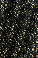 Stretch Georgette x Lame Jacquard:Twisted Trapezoid Dress