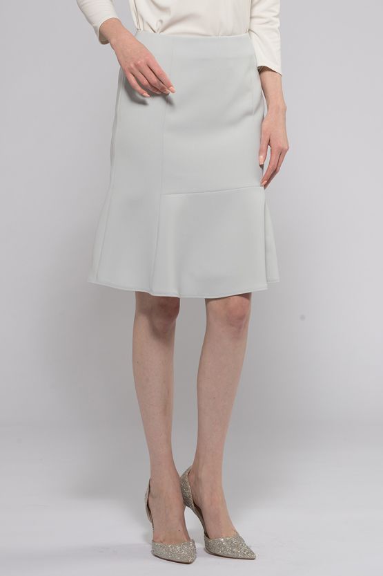 Light Grey Mermaid Flare Skirt