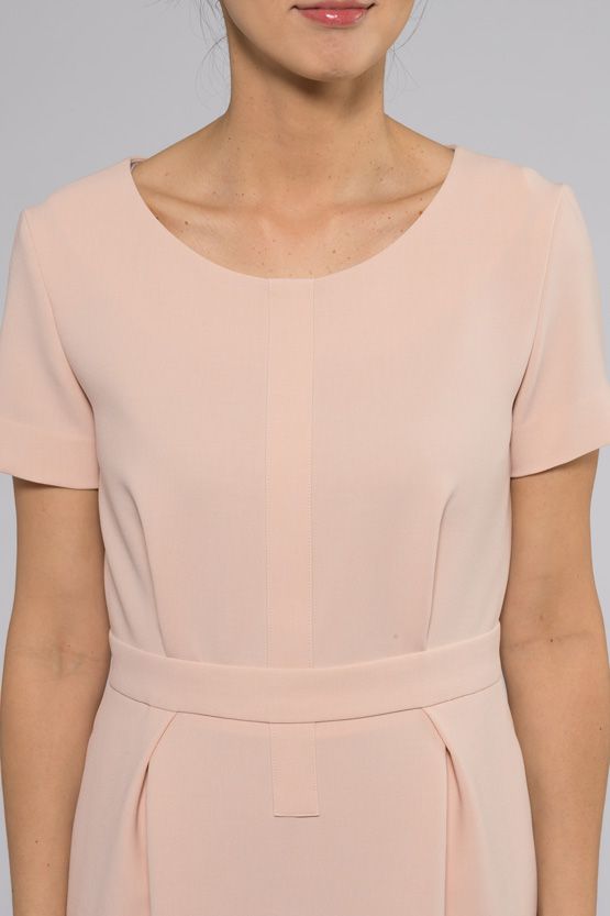 Pink Heathered Stretch 3D Dress