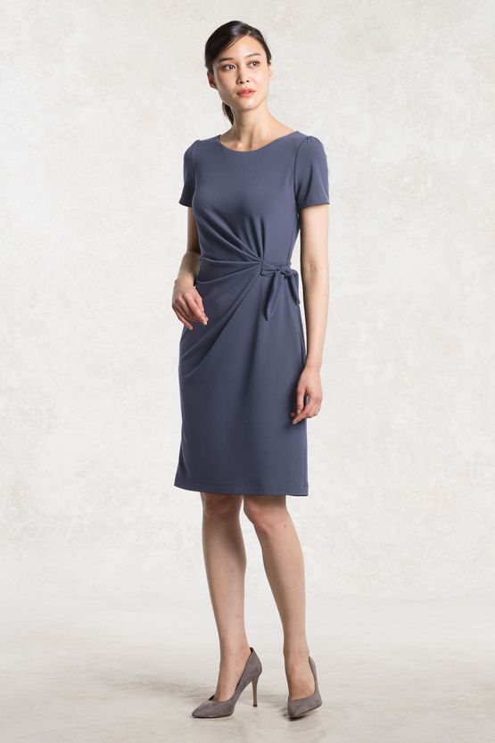 Body Shape Correction: Blue-Grey Daily Dress