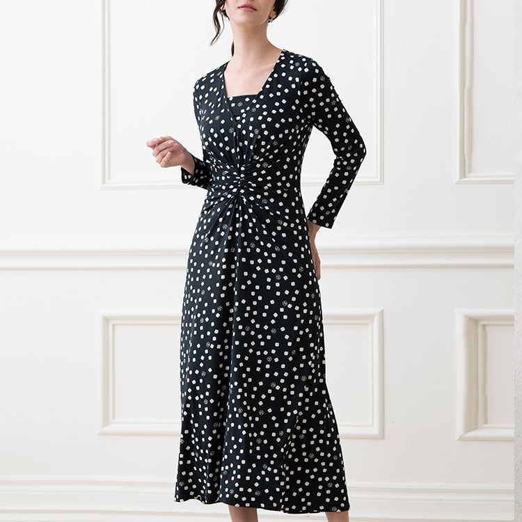The popular, figure-covering dress now available in a long version