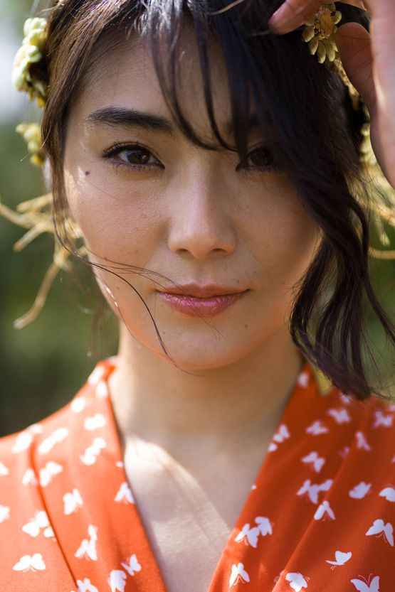 Orange Butterfly Shell Dress