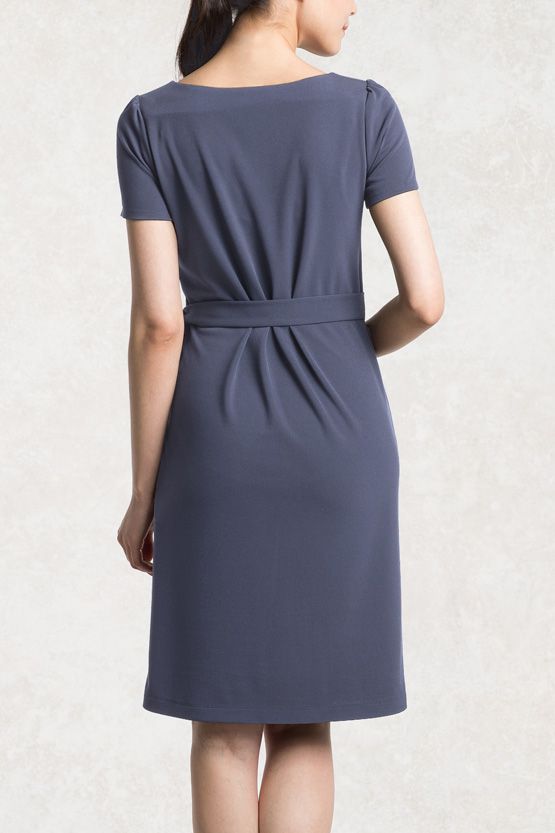 Body Shape Correction: Blue-Grey Daily Dress