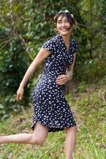 Navy Butterfly Shell Dress