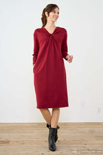 Red Neck Twist Dress
