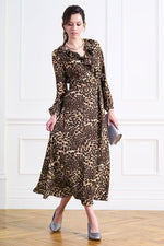Stretch Chiffon: Leopard Print Chiffon Frill Long
