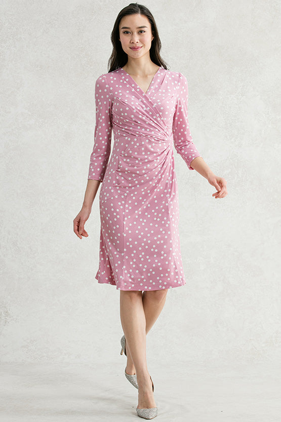 Pink Dot Gather Dress