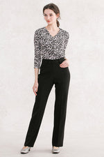 Starry Black Straight Pants