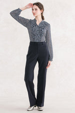 All-Season Material: Smart Stretch Navy Straight Pants