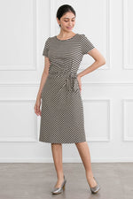 Beige X Black Stripe Daily Dress