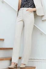All-Season Material: Smart Stretch Smart Stretch Beige Straight Pants