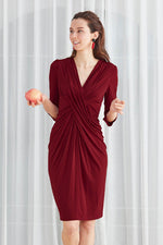 Red Venus Drape Dress