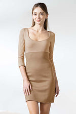 Beige 3/4 Sleeve Warm Underdress