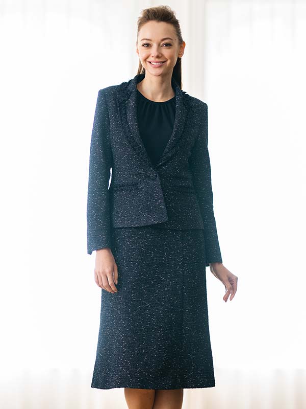 Navy Tweed Tailored Jacket