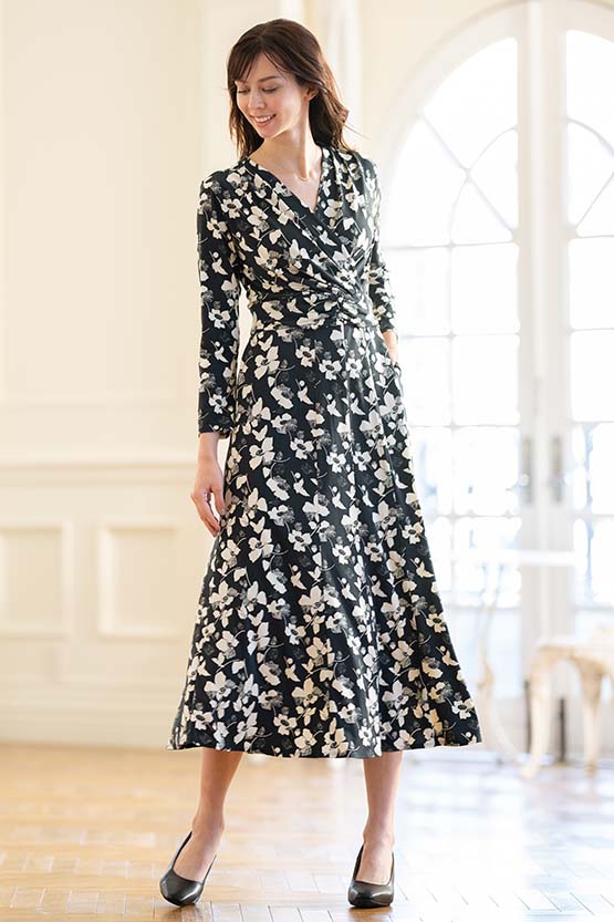 Long Length: Classical Flower Long Marilyn Dress