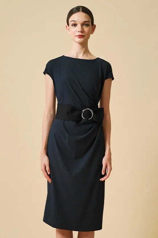 Cotton Blend Sash T-Shirt Dress