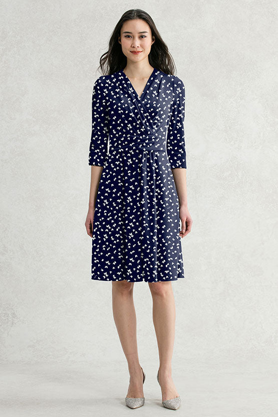 Navy Butterfly Marilyn Dress