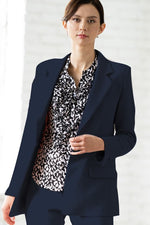 Reproduction / All-Season Material: Smart Stretch Dark Navy Long Sculpted Jacket