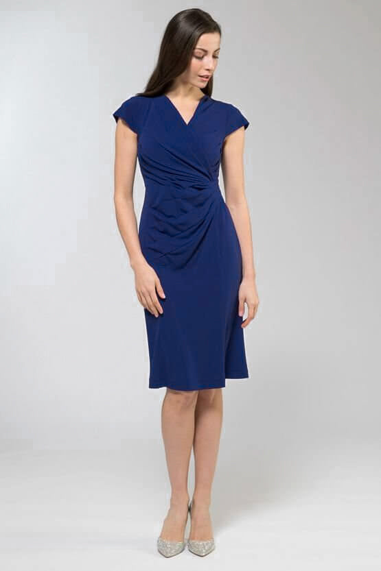 Royal Blue Gathered Dress