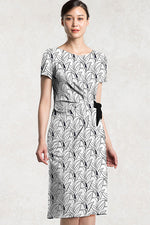 4-Way Stretch: Taisho Black Daily Dress