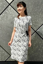 4-Way Stretch: Taisho Black Daily Dress