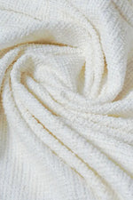 Stretch Lame Tweed: No-Collar Short Jacket