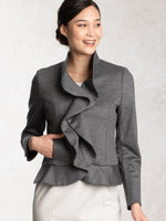 Suit Friendly: Medium Gray Ruffle Jacket