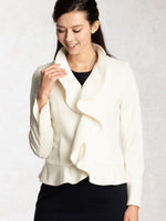 Suit Friendly: Pure White Ruffle Jacket