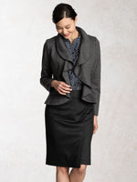 Suit Friendly: Medium Gray Ruffle Jacket