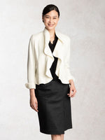 Suit Friendly: Pure White Ruffle Jacket