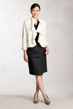 Suit Friendly: Pure White Ruffle Jacket