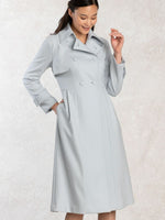 Baby Blue Elegant Trench Coat
