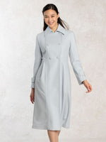 Baby Blue Elegant Trench Coat