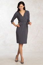 Navy Stripe Piping Dress