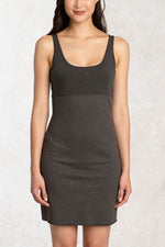 Charcoal Gray Body-Shaping Warm Dress