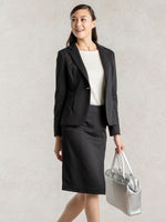 Wool Blend Double Face: Black Tailored Jacket