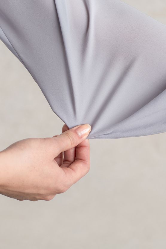 Stretch Chiffon: Lavender X Navy Frill Dress