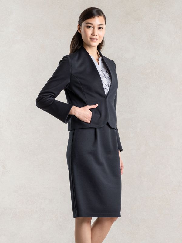 Stretch Chiffon: Lavender X Navy Frill Dress