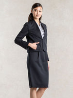 Stretch Chiffon: Lavender X Navy Frill Dress