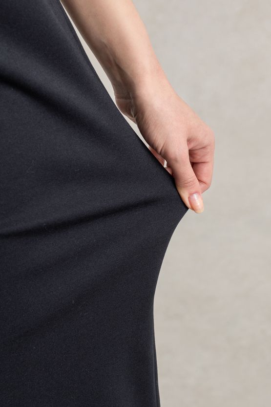 Wool Blend Double Face: Navy Switch Mermaid Skirt