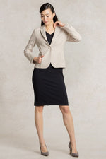 All-Season / No Lining: Greige Tailored Jacket