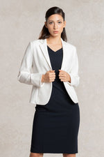 All-Season / No Lining: White Tailored Jacket
