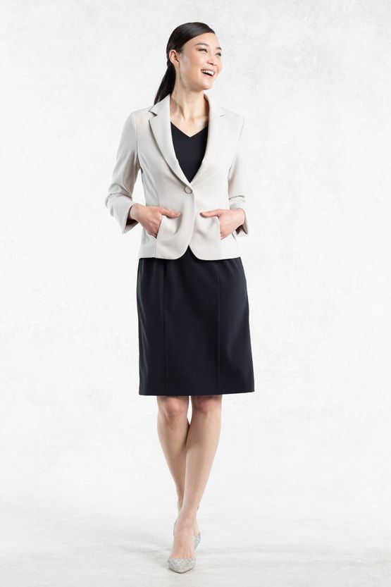 All-Season / No Lining: Greige Tailored Jacket