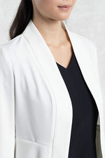 Smart Stretch: White Bolero Jacket