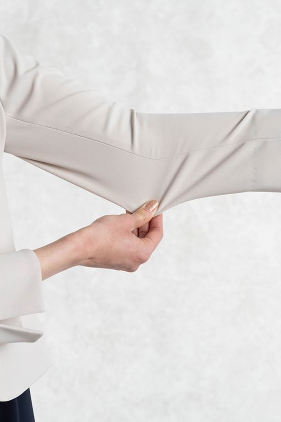 All-Season / No Lining: Greige Collarless Jacket