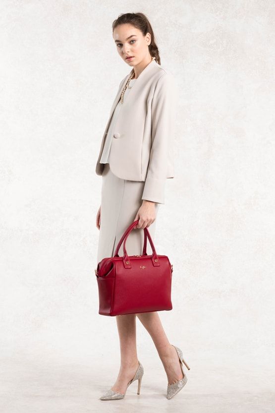 All-Season Material: Greige Wrap Skirt