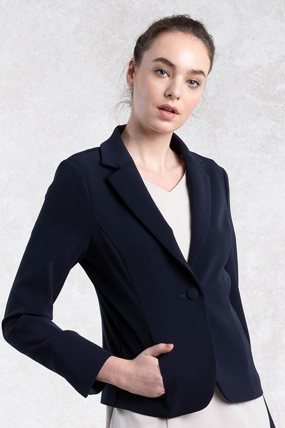 All-Season / No Lining: Navy Tailored Jacket