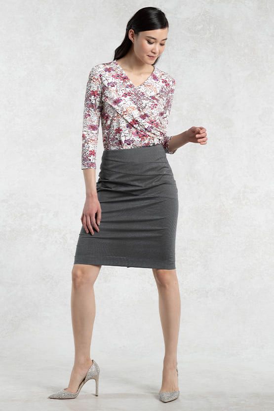 Suit Friendly: Gray Switch Skirt