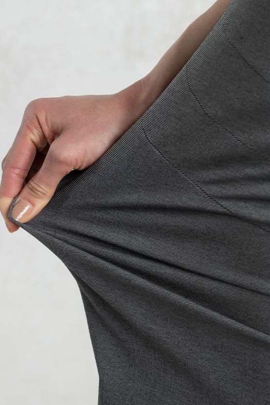 Suit Friendly: Gray Switch Skirt